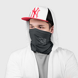 Бандана-труба Таня вязью - белая надпись, цвет: 3D-принт — фото 2