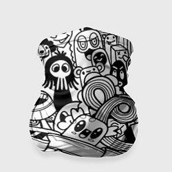 Бандана Black and white doddle monsters