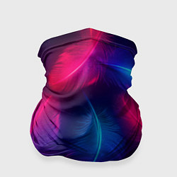 Бандана-труба Вспыхивающие перья - неоновое свечение, цвет: 3D-принт
