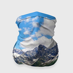 Бандана-труба Домбай - горный пейзаж на Северном Кавказе, цвет: 3D-принт