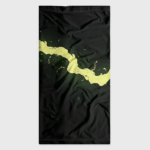 Бандана Желтая трещина на черном / 3D-принт – фото 3