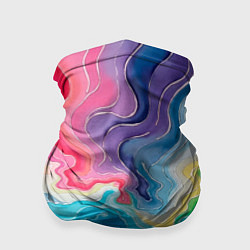 Бандана Абстрактные волны в мраморном стиле