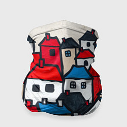 Бандана Красные и белые домики