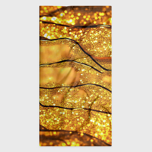 Бандана Золотая текстура с блестками / 3D-принт – фото 3