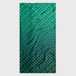 Бандана-труба Градиент текстурный бирюзовый с затемнением, цвет: 3D-принт — фото 2