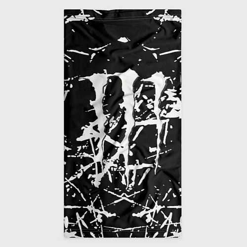 Бандана Monster energy белые штрихи краско / 3D-принт – фото 3