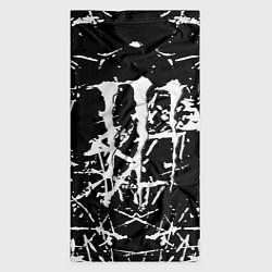 Бандана-труба Monster energy белые штрихи краско, цвет: 3D-принт — фото 2