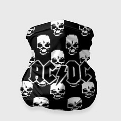 Бандана-труба AC DC rock skull, цвет: 3D-принт