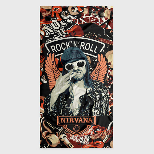 Бандана Nirvana Kurt Cobain на фоне гитар / 3D-принт – фото 3