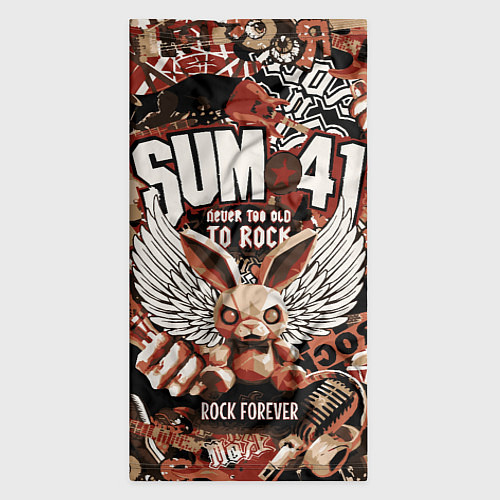 Бандана Sum 41 на фоне кролика и гитар / 3D-принт – фото 3