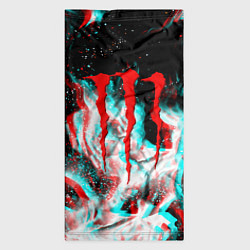 Бандана-труба Monster energy глитч огонь, цвет: 3D-принт — фото 2
