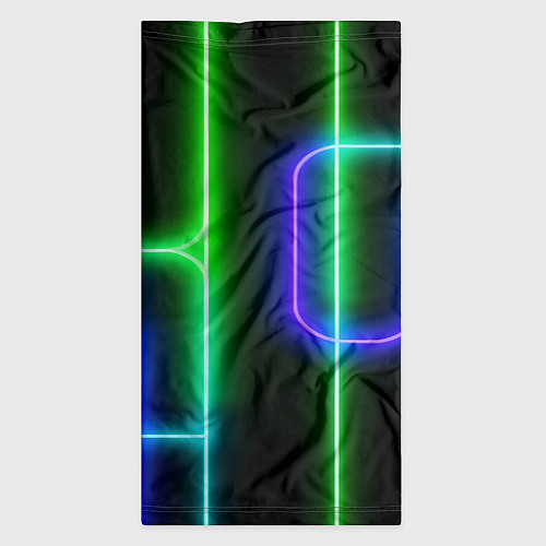 Бандана Color blue black green stripe / 3D-принт – фото 3