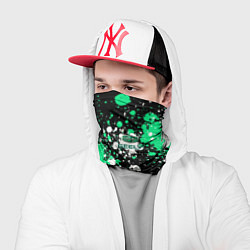 Бандана-труба Geely на фоне брызг граффити, цвет: 3D-принт — фото 2