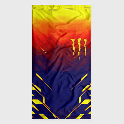 Бандана Monster energy geometry yellow / 3D-принт – фото 3