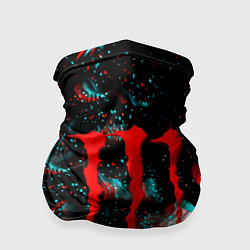 Бандана-труба Monster energy огонь глитч, цвет: 3D-принт
