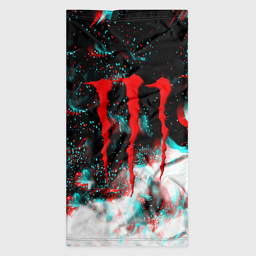 Бандана Monster energy огонь глитч / 3D-принт – фото 3