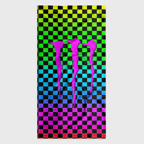 Бандана Monster energy неоновая клетка / 3D-принт – фото 3