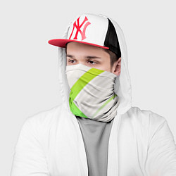 Бандана-труба Color white line green, цвет: 3D-принт — фото 2