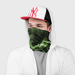 Бандана-труба Lightning green glow, цвет: 3D-принт — фото 2