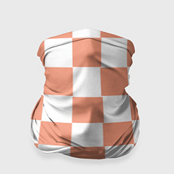 Бандана-труба Квадраты оранжевые, цвет: 3D-принт