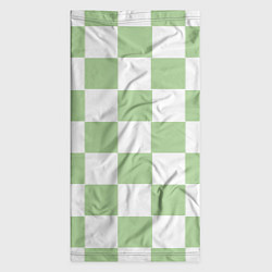 Бандана-труба Квадраты зелёные, цвет: 3D-принт — фото 2