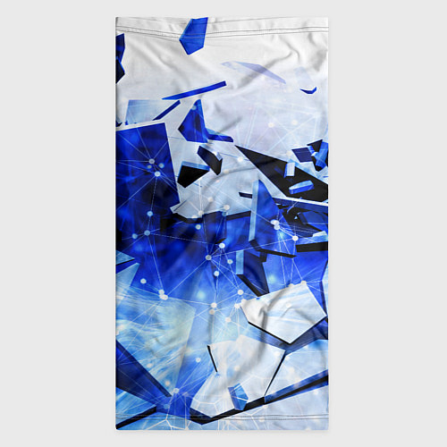 Бандана Абстрактный космический синий фон неоновых плит / 3D-принт – фото 3