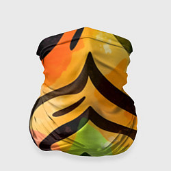 Бандана-труба Тигровые полосы на акварели, цвет: 3D-принт