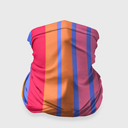 Бандана-труба Теплые цветные полосы, цвет: 3D-принт