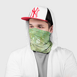 Бандана-труба Абстракция - faded spots on a green background, цвет: 3D-принт — фото 2