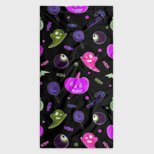 Бандана Halloween pink black pumpkin / 3D-принт – фото 3