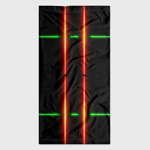 Бандана Neon green black red line / 3D-принт – фото 3
