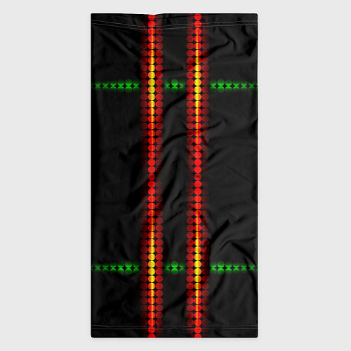 Бандана Neon black green circles / 3D-принт – фото 3