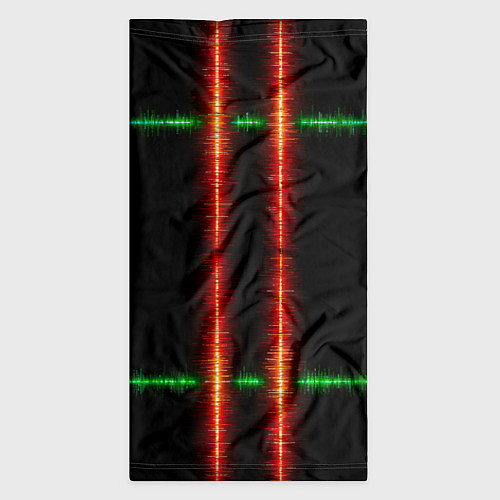 Бандана Color black green red lines / 3D-принт – фото 3