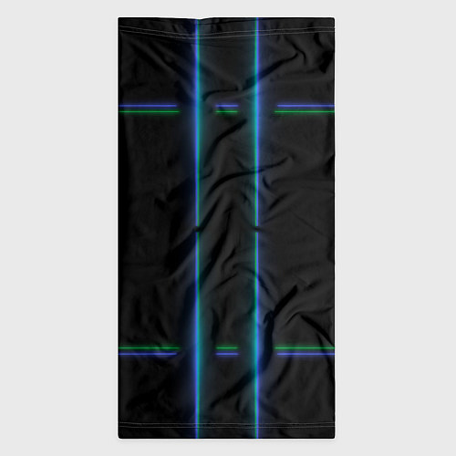 Бандана Color black green blue lines / 3D-принт – фото 3