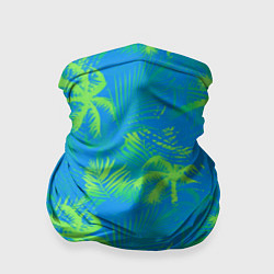 Бандана-труба Palm light green light blue, цвет: 3D-принт