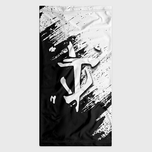 Бандана Doom штрихи красок черные / 3D-принт – фото 3