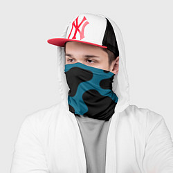 Бандана-труба Синяя коровья расцветка, цвет: 3D-принт — фото 2