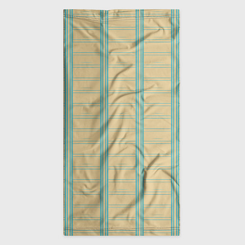 Бандана Color beige cage light blue stripes / 3D-принт – фото 3