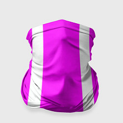 Бандана-труба Color white pink stripes, цвет: 3D-принт