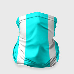 Бандана-труба Color blue white stripes, цвет: 3D-принт