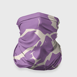 Бандана-труба Разломы на лиловом, цвет: 3D-принт
