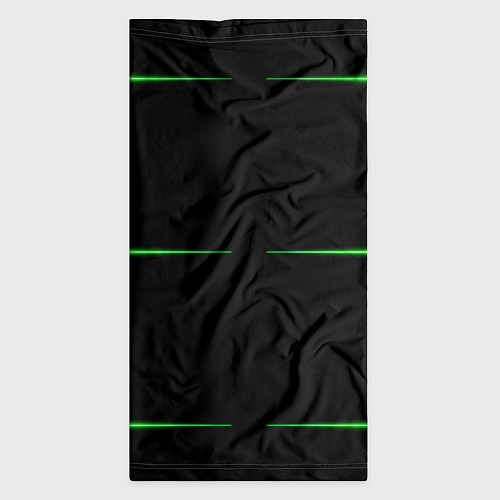 Бандана Color black green orange stripes / 3D-принт – фото 3