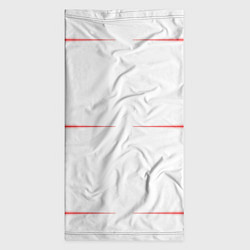 Бандана-труба Color white red stripes, цвет: 3D-принт — фото 2