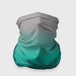 Бандана-труба Градиент серо-зеленый, цвет: 3D-принт