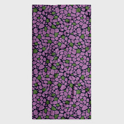 Бандана-труба Мозаичный мелкий узор фиолетовый с зелеными вкрапл, цвет: 3D-принт — фото 2