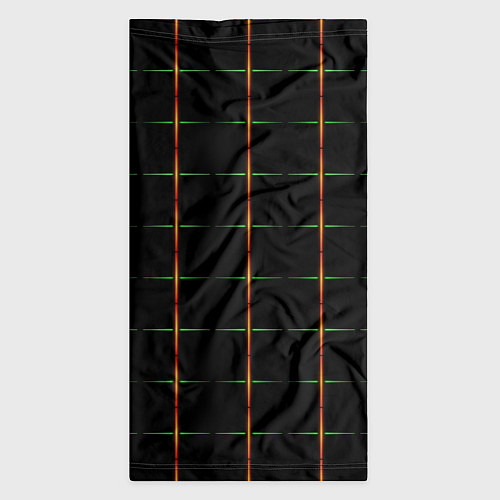 Бандана Color black orange green crosses / 3D-принт – фото 3