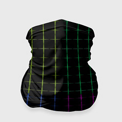 Бандана-труба Color black multicolored stripes, цвет: 3D-принт