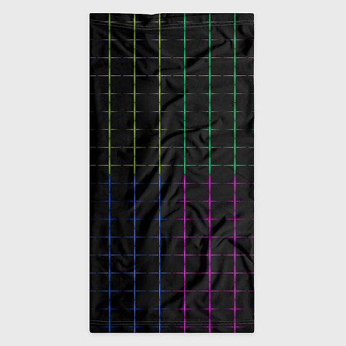 Бандана Color black multicolored stripes / 3D-принт – фото 3