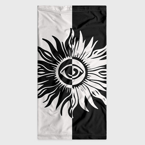 Бандана Солнце черно-белое / 3D-принт – фото 3