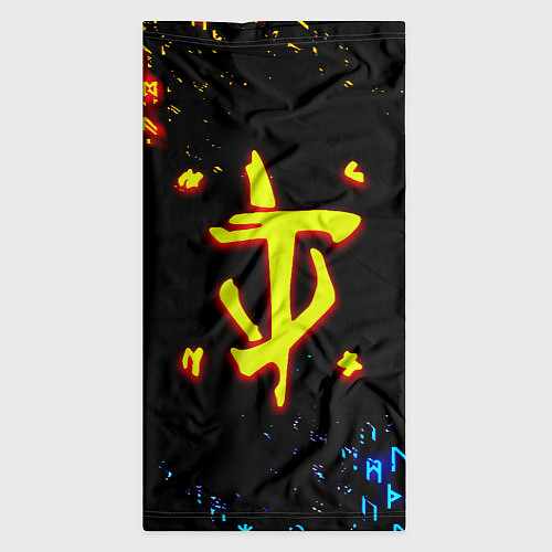 Бандана Doom огненные символы / 3D-принт – фото 3